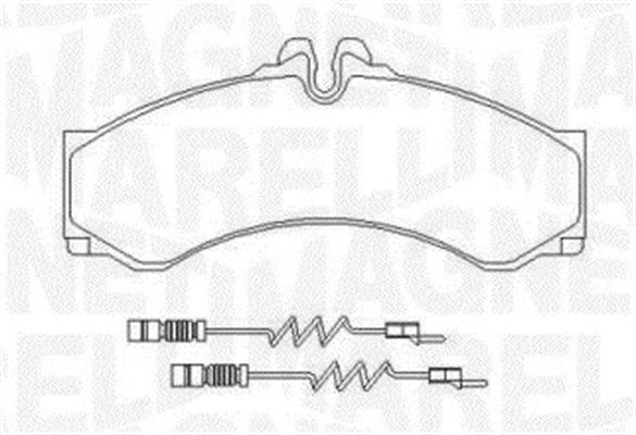 MAGNETI MARELLI stabdžių trinkelių rinkinys, diskinis stabdys 363916060525